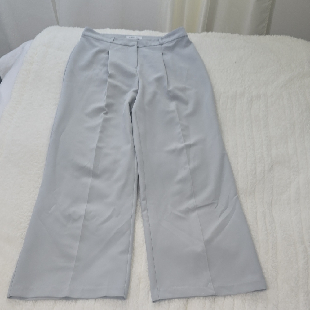 Elegant Gray Wide Leg Pants